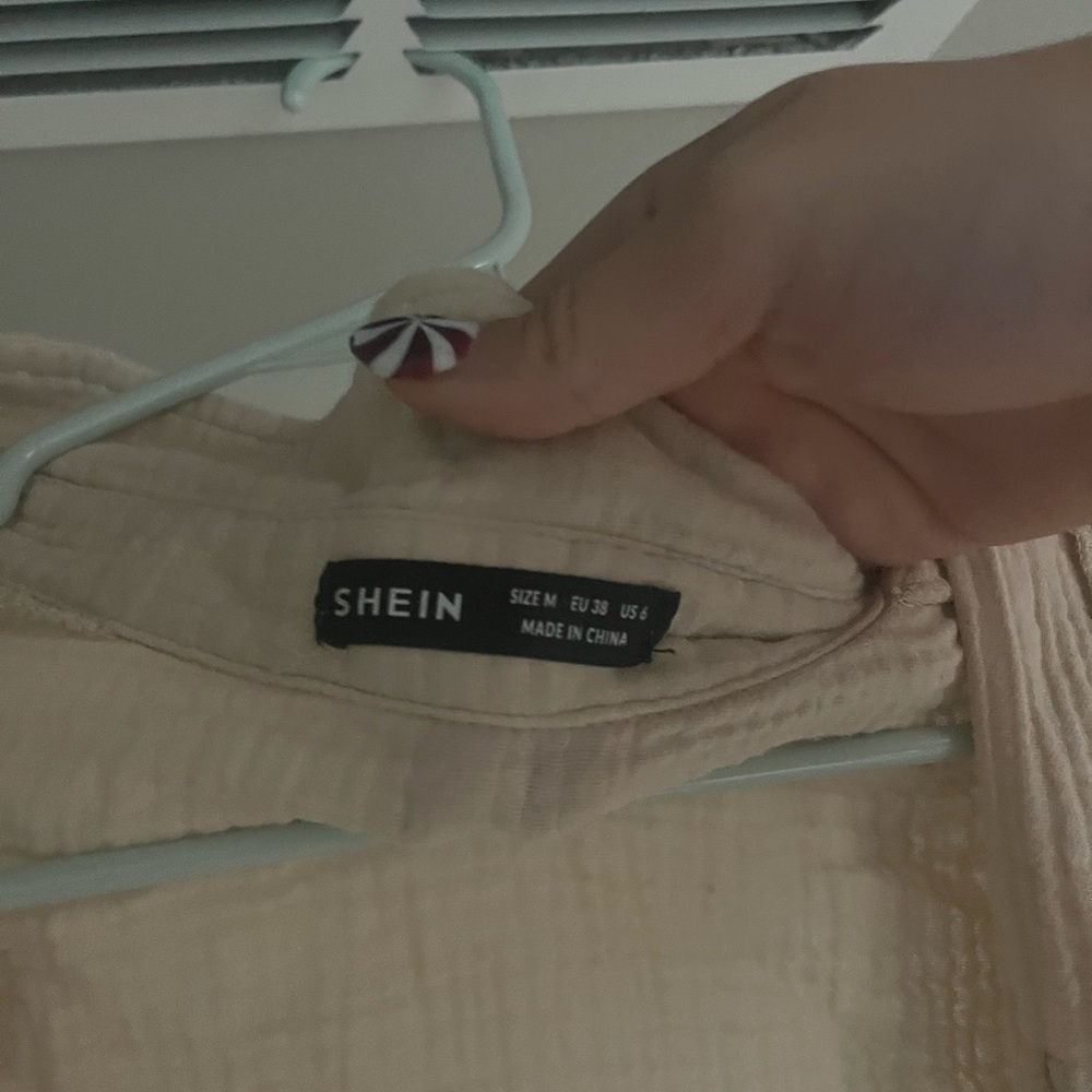 SHEIN Beige Textured Shirt - Picture 2 of 2